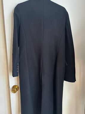 Zara Black Wool Manteco-Trim Coat